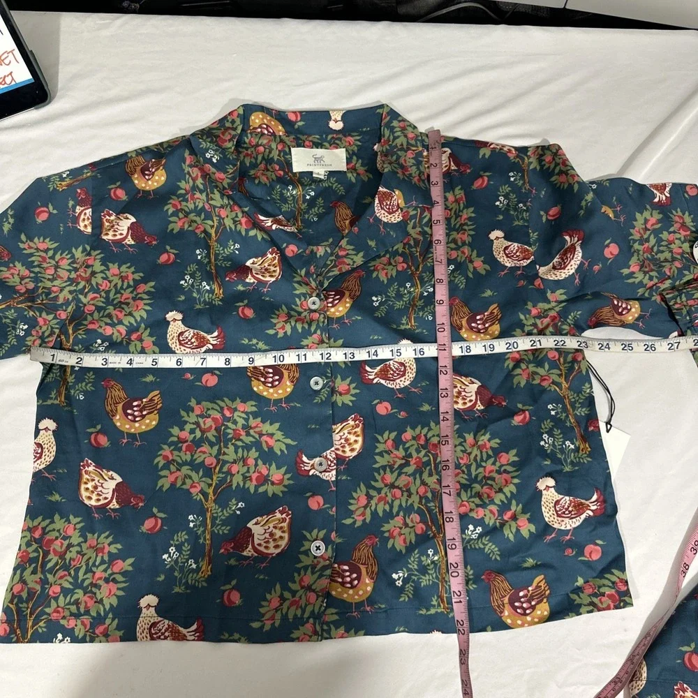 NWT $198 Printfresh [ Small Tall ] Eco Satin‎ Wildest Dreams Set Hen House T2164